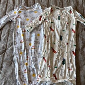 Tullabee Bamboo Baby Sleep Gowns -Golf & Whales 0-3months